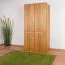 Kleiderschrank / Drehtürenschrank Fazenda 01, Farbe: Natur, Eiche teilmassiv – 222 x 104 x 61 cm (H x B x T)