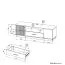 TV-Unterschrank Trevalli 7, Farbe: Eiche / Schwarz - Abmessungen: 51 x 155 x 40 cm (H x B x T)
