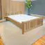 Doppelbett / Gästebett Buche massiv Vollholz natur 106, inkl. Lattenrost - Abmessung 180 x 200 cm