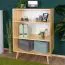 Regal Kiefer massiv natur Aurornis 24 - Abmessungen: 125 x 96 x 40 cm (H x B x T)