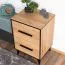 Nachtkommode Altels 22, Farbe: Riviera Eiche / Dunkelbraun - Abmessungen: 68 x 47 x 40 cm (H x B x T)