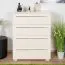 Kommode Siumu 15, Farbe: Beige / Beige Hochglanz - 97 x 76 x 45 cm (H x B x T)