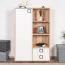 Kinderzimmer - Kommode Benjamin 26, Farbe: Buche / Weiß - 134 x 86 x 37 cm (H x B x T)