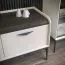 Wohnzimmer Komplett - Set A Manono | 7-teilig | Farbe: Creme | LED-Beleuchtung | Soft Close System | Metallbeine