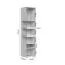 Vitrine Asau 09, Farbe: Kaschmir / Eiche dunkel - Abmessungen: 201 x 45 x 47 cm (H x B x T)