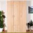 Drehtürenschrank / Kleiderschrank Plata 09, Farbe: Eiche Sonoma - 201 x 120 x 53 cm (H x B x T)