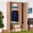 Drehtürenschrank / Kleiderschrank Plata 09, Farbe: Eiche Sonoma - 201 x 120 x 53 cm (H x B x T)