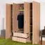 Drehtürenschrank / Kleiderschrank Plata 11, Farbe: Eiche Sonoma - 201 x 160 x 53 cm (H x B x T)