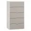 Kommode Bellaco 30, Farbe: Weiß / Grau - Abmessungen: 114 x 63 x 47 cm (H x B x T)