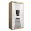 Schiebetürenschrank / Kleiderschrank Naranco 01 mit Spiegel, Farbe: Eiche Sonoma / Weiß matt - Abmessungen: 200 x 100 x 62 cm ( H x B x T)