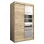 Schiebetürenschrank / Kleiderschrank Aizkorri 02A mit Spiegel, Farbe: Eiche Sonoma - Abmessungen: 200 x 120 x 62 cm (H x B x T)