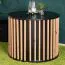 Couchtisch Cikarang 10, Farbe: Schwarz / Eiche - Abmessungen: 68 x 68 x 54 cm (B x T x H)