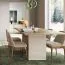 Esszimmer Komplett - Set A Tamino | 4-teilig | mit hellen Design | Farbe: Eiche / Kaschmir | ABS-Kantenschutz | 1 Vitrine | 1 Sideboard | 1 Highboard | 1 Esstisch