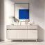 Sideboard / Kommode Humboldt 05 | Maße: 154 x 40 x 85 cm | Farbe: Eiche Cremona / Kaschmir | 3 Schubladen | 3 Türen | Beine: Metall | Soft-Close