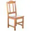 Stuhl Kiefer massiv Vollholz Eichefarben Junco 247 - Abmessungen: 95 x 44 x 46 cm (H x B x T)