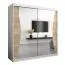 200 cm breiter Kleiderschrank mit 2 Türen | 10 Fächer | Farbe: Sonoma Eiche / Weiß Abbildung