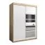 180 cm breiter Kleiderschrank mit 10 Fächern und 2 Türen | Farbe: Sonoma Eiche / Weiß Abbildung