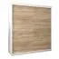 180 cm breiter Kleiderschrank mit 10 Fächern und 2 Türen | Farbe: Sonoma Eiche / Weiß Abbildung