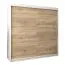 200 cm breiter Kleiderschrank mit 10 Fächern und 2 Türen | Farbe: Sonoma Eiche / Weiß Abbildung