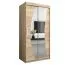 100 cm breiter Kleiderschrank mit 2 Türen | 5 Fächer | Farbe: Sonoma Eiche Abbildung