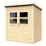 Holz-Gartenhaus 1,39 x 1,91 Meter (inkl. Dach) | Natur | Pultdach Abbildung