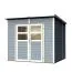 Holz-Gartenhaus 2 x 2,51 Meter (inkl. Dach) | Grau | Pultdach Abbildung