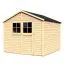 Holz-Gartenhaus 2,39 x 2,44 Meter (inkl. Dach) | Natur | Satteldach Abbildung