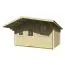Gartenhaus 4 x 4,45 Meter (inkl. Dach) | Natur | Satteldach | 28 mm Blockbohlen Abbildung