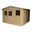 Gerätehaus, Gartenschuppen, Gartenhaus - 3 x 3 Meter - aus Holz / Blockbohlen - inkl. Dachpappe - Satteldach Abbildung