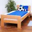Kinderbett 90 x 200 cm | Massivholz: Buche | Natur Lackiert Abbildung