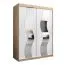 150 cm breiter Kleiderschrank mit 5 Fächern und 2 Türen | Farbe: Sonoma Eiche / Weiß Abbildung
