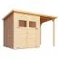 Gartenhaus 1,8 x 3,24 Meter (inkl. Dach) | aus Holz | aus vorgefertigten Elementen| unbehandelt | mit Pultdach Abbildung