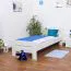 Kinderbett 90 x 190 cm | Massivholz: Buche | Weiß Lackiert Abbildung