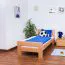 Kinderbett 90 x 200 cm | Massivholz: Buche | Natur Lackiert Abbildung
