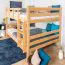 Massivholz Etagenbett für Kinder und Jugendliche | Matratzenmaß: 140 x 190 cm | Natur Lackiert | umbaubar in 2 Einzelbetten | Premium-Qualität | inkl. Rollroste Abbildung