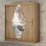 180 cm breiter Kleiderschrank mit 2 Türen | 10 Fächer | Farbe: Sonoma Eiche Abbildung
