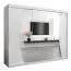 250 cm breiter Kleiderschrank mit 3 Türen | 10 Fächer | Farbe: Weiß Abbildung