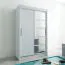 150 cm breiter Kleiderschrank mit 5 Fächern und 2 Türen | Farbe: Weiß Abbildung