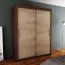 150 cm breiter Kleiderschrank mit 5 Fächern und 2 Türen | Farbe: Schwarz Abbildung