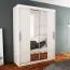 150 cm breiter Kleiderschrank mit 5 Fächern und 2 Türen | Farbe: Weiß Abbildung