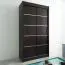 100 cm breiter Kleiderschrank mit 5 Fächern und 2 Türen | Farbe: Schwarz Abbildung