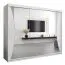 250 cm breiter Kleiderschrank mit 3 Türen | 10 Fächer | Farbe: Weiß Abbildung