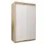 120 cm breiter Kleiderschrank mit 5 Fächern und 2 Türen | Farbe: Sonoma Eiche / Weiß Abbildung