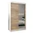 120 cm breiter Kleiderschrank mit 5 Fächern und 2 Türen | Farbe: Sonoma Eiche / Weiß Abbildung