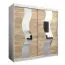 2 Meter breiter Kleiderschrank mit 2 Türen | Farbe: Sonoma Eiche / Weiß Abbildung