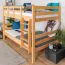 Jugendetagenbett 120 x 190 cm | Massivholz: Buche | Natur Lackiert | umbaubar in 2 Einzelbetten | Premium-Qualität | inkl. Rollroste Abbildung