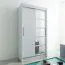 1 Meter breiter Kleiderschrank mit 2 Türen | Farbe: Weiß Abbildung