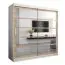2 Meter breiter Kleiderschrank mit 2 Türen | Farbe: Sonoma Eiche / Weiß Abbildung