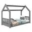 Kinderbett 80 x 160 cm | Massivholz: Kiefer | Grau Lackiert Abbildung