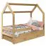 Kinderbett 80 x 160 cm | Massivholz: Kiefer | Natur Lackiert Abbildung